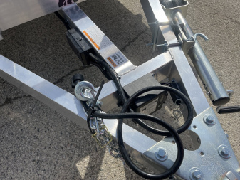 New 2025 Black Rhino LST716A Aluminum Utility Trailer w/ Split Gate and Dual Wheel Jack