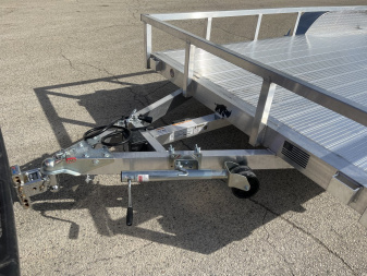 New 2025 Black Rhino LST716A Aluminum Utility Trailer w/ Split Gate and Dual Wheel Jack