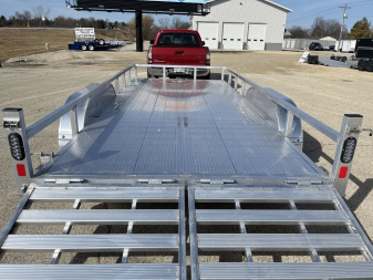 New 2025 Black Rhino LST716A Aluminum Utility Trailer w/ Split Gate and Dual Wheel Jack