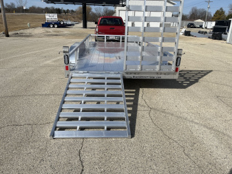 New 2025 Black Rhino LST716A Aluminum Utility Trailer w/ Split Gate and Dual Wheel Jack