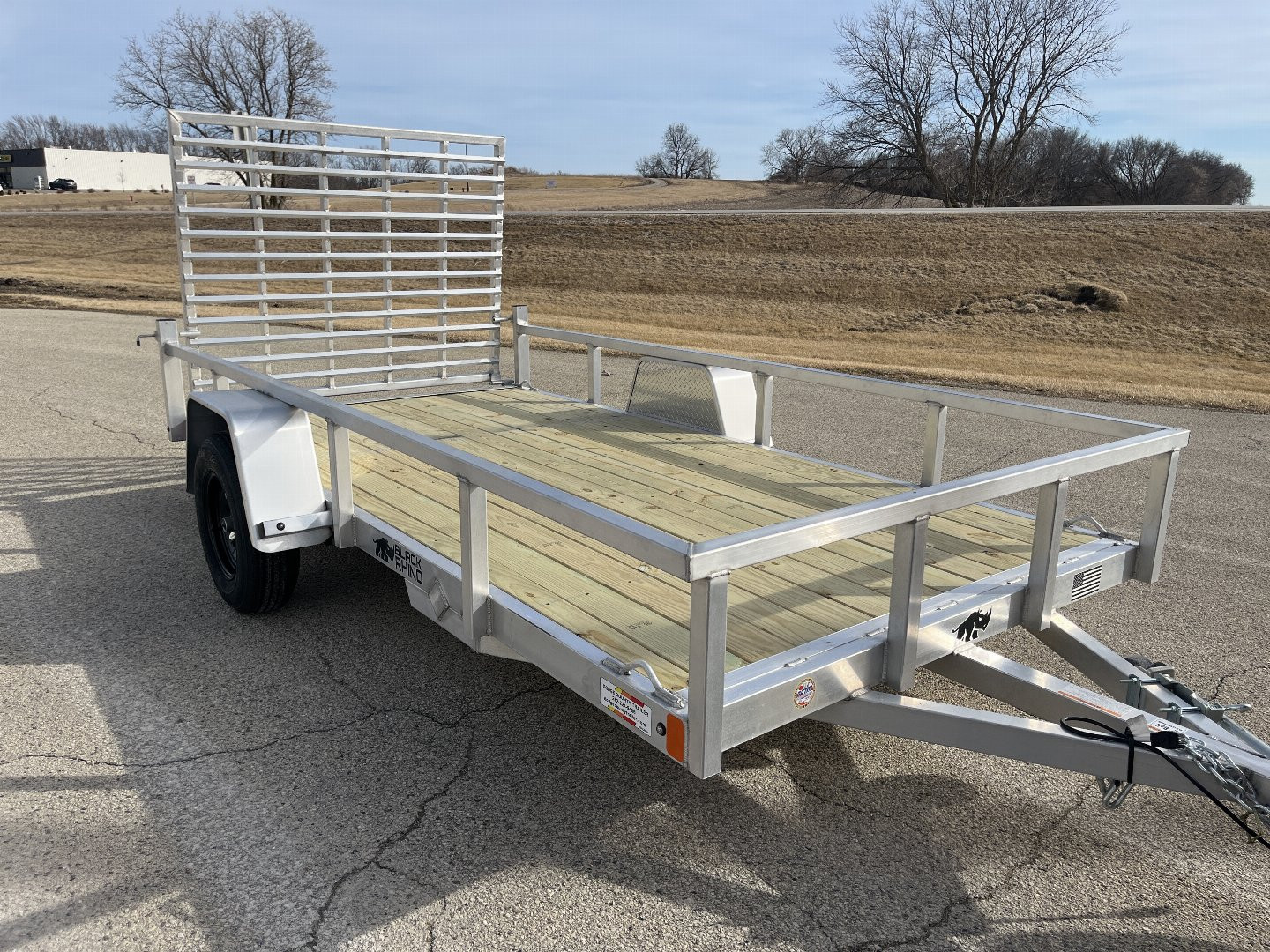 New 2025 Black Rhino EXS612 Aluminum w/ Wood Deck Utility Trailer