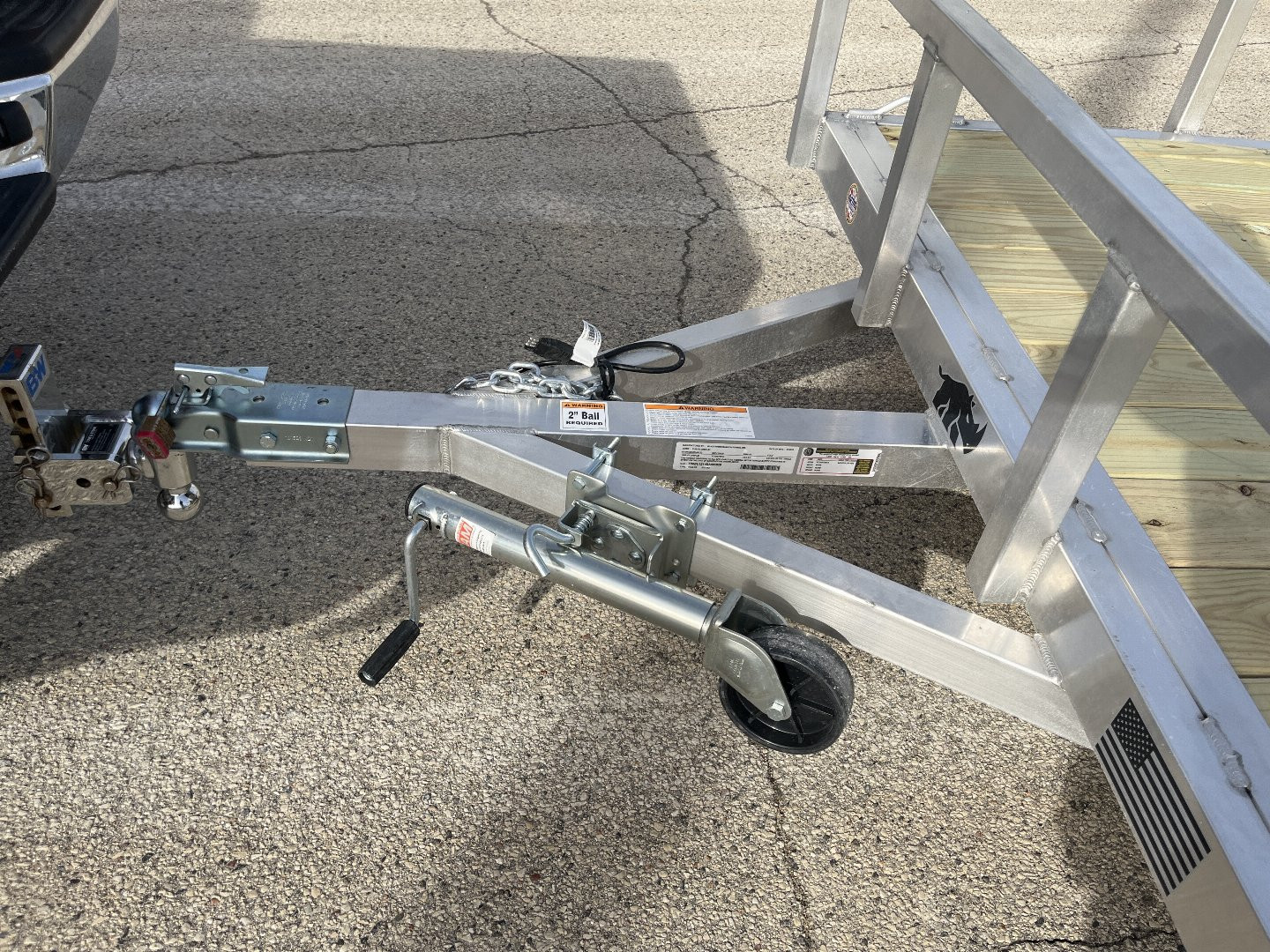 New 2025 Black Rhino EXS612 Aluminum w/ Wood Deck Utility Trailer