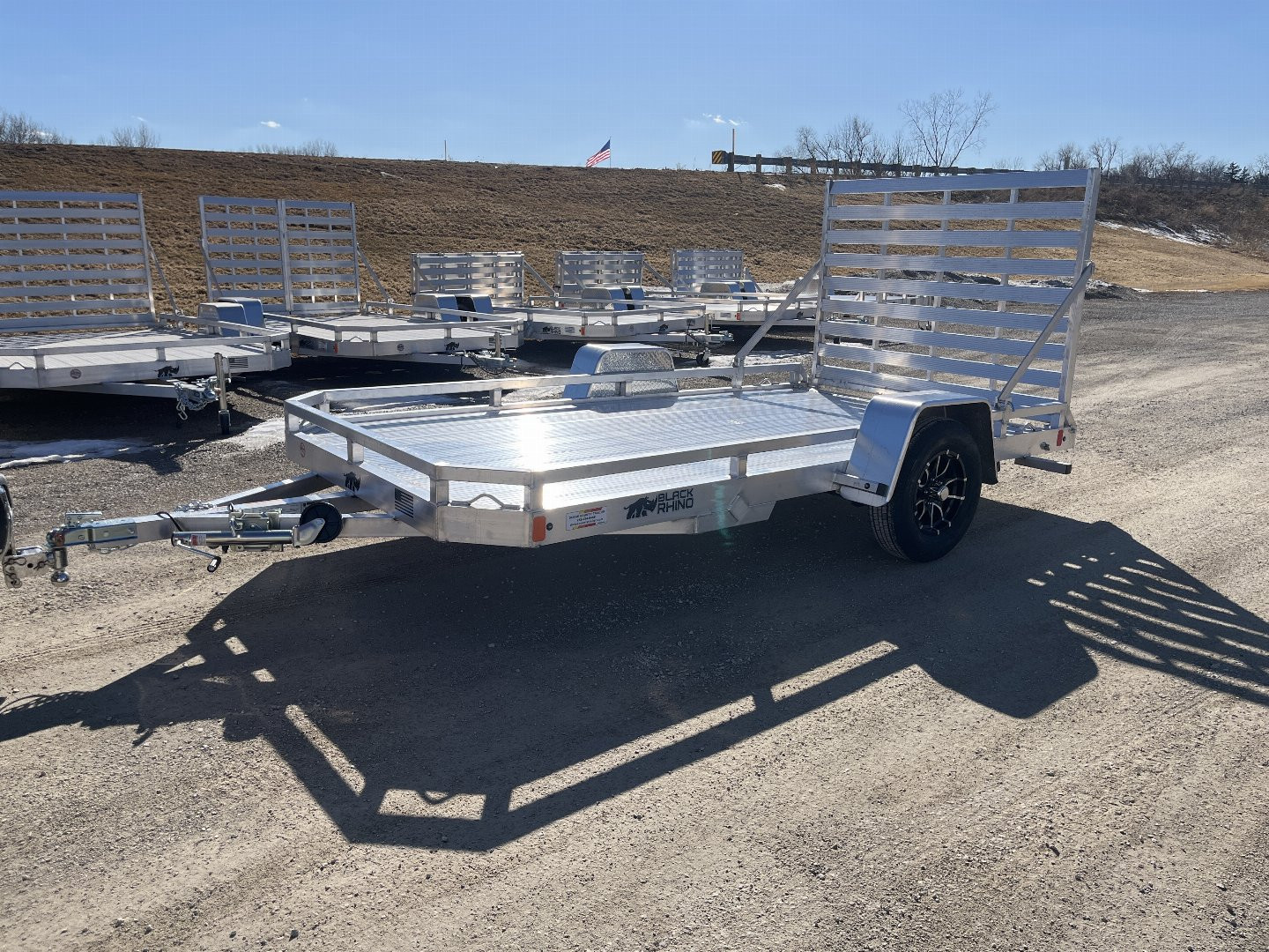 New 2025 Black Rhino Low Pro LPS7812A Aluminum ATV Trailer