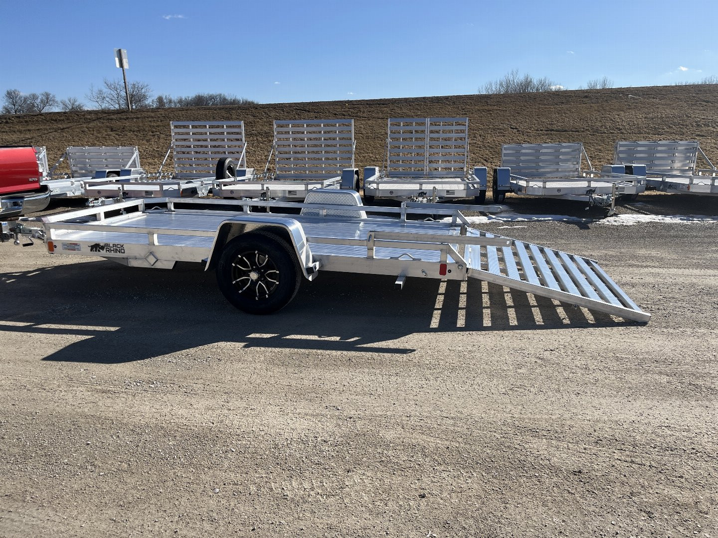 New 2025 Black Rhino Low Pro LPS7812A Aluminum ATV Trailer