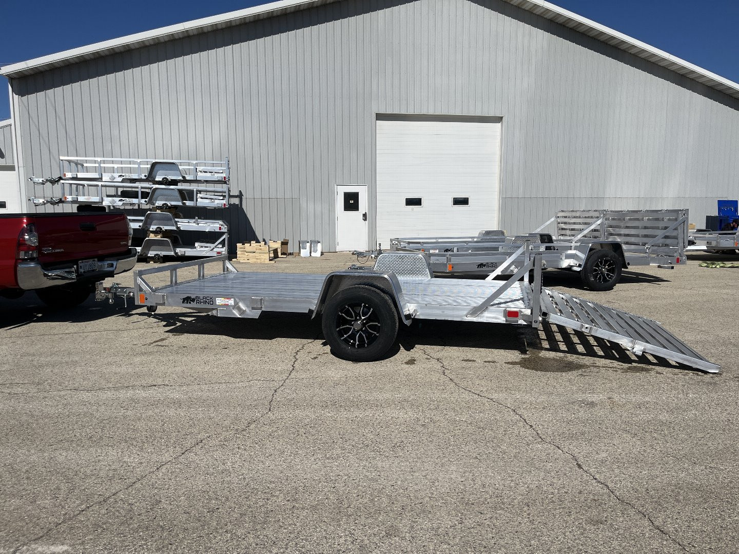 New 2025 Black Rhino UTS 6X12 Aluminum Trailer NSR w/ Bi-Fold Gate