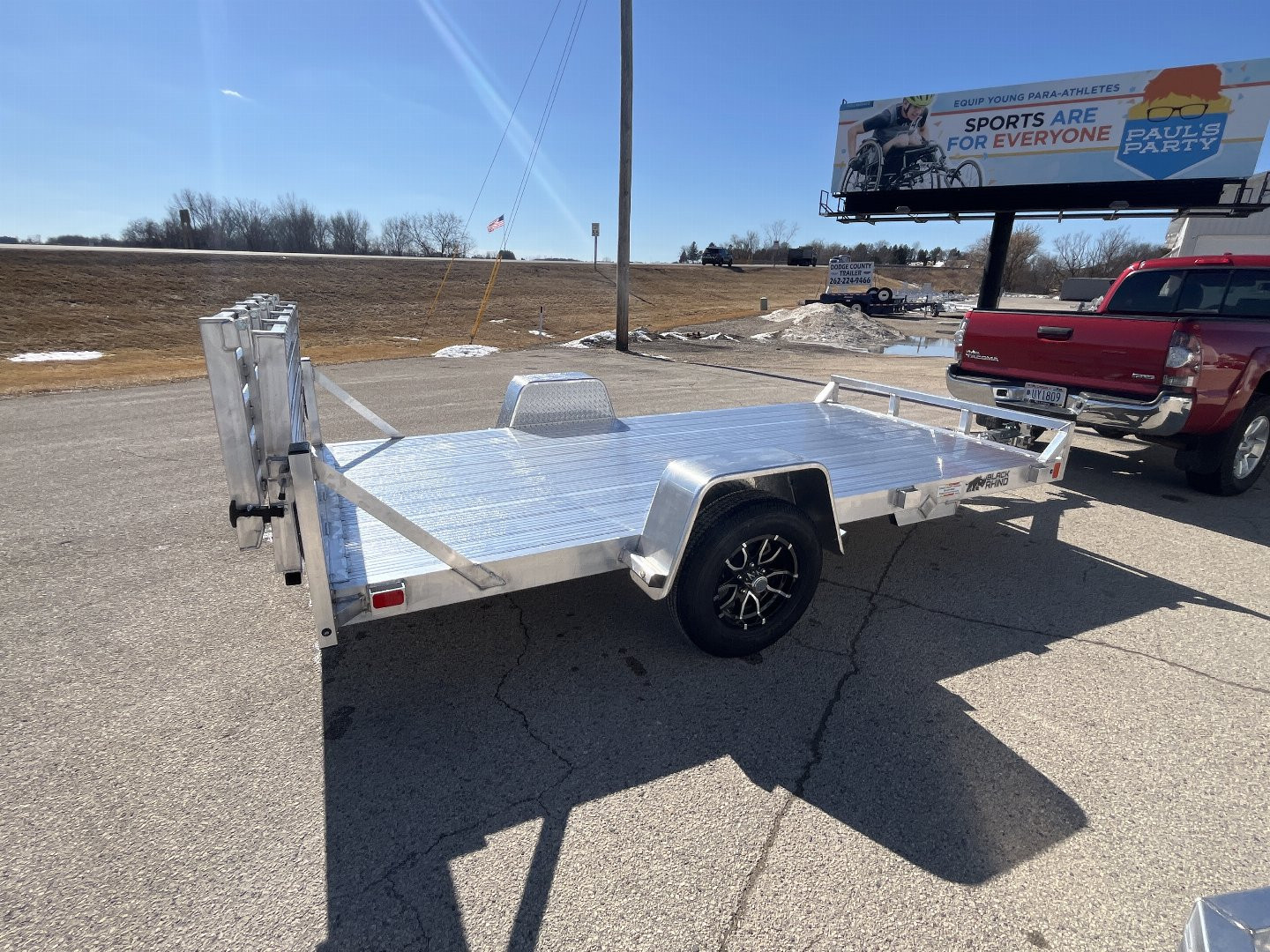 New 2025 Black Rhino UTS 6X12 Aluminum Trailer NSR w/ Bi-Fold Gate