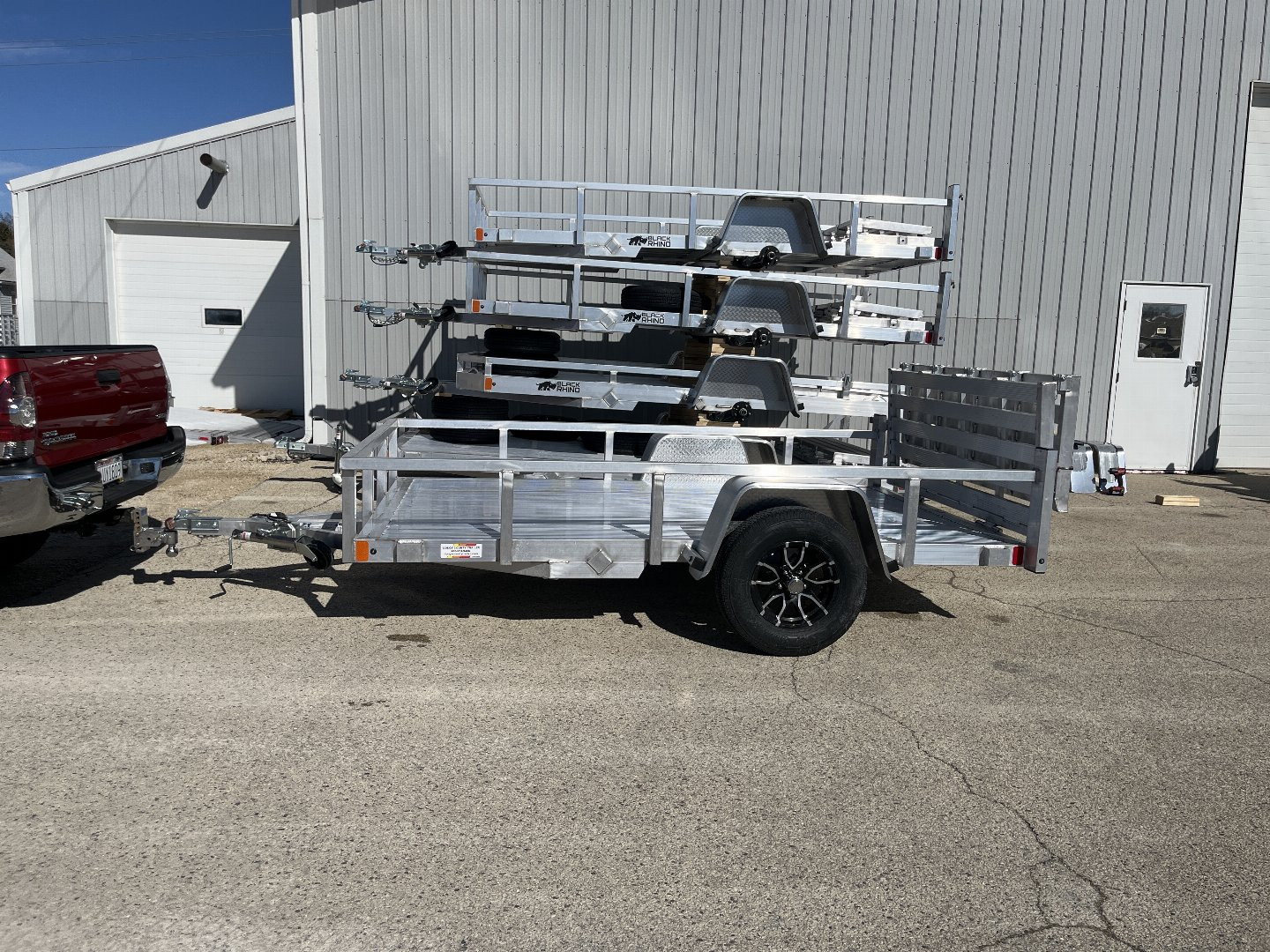 New 2025 Black Rhino LSS610A Aluminum Utility Trailer w/ Bi-Fold Gate