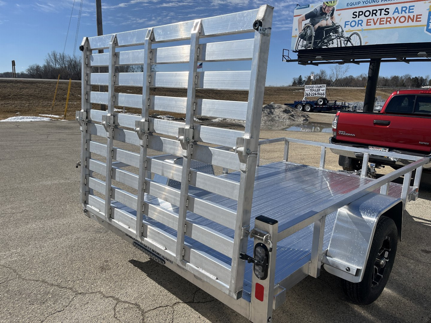 New 2025 Black Rhino LSS610A Aluminum Utility Trailer w/ Bi-Fold Gate