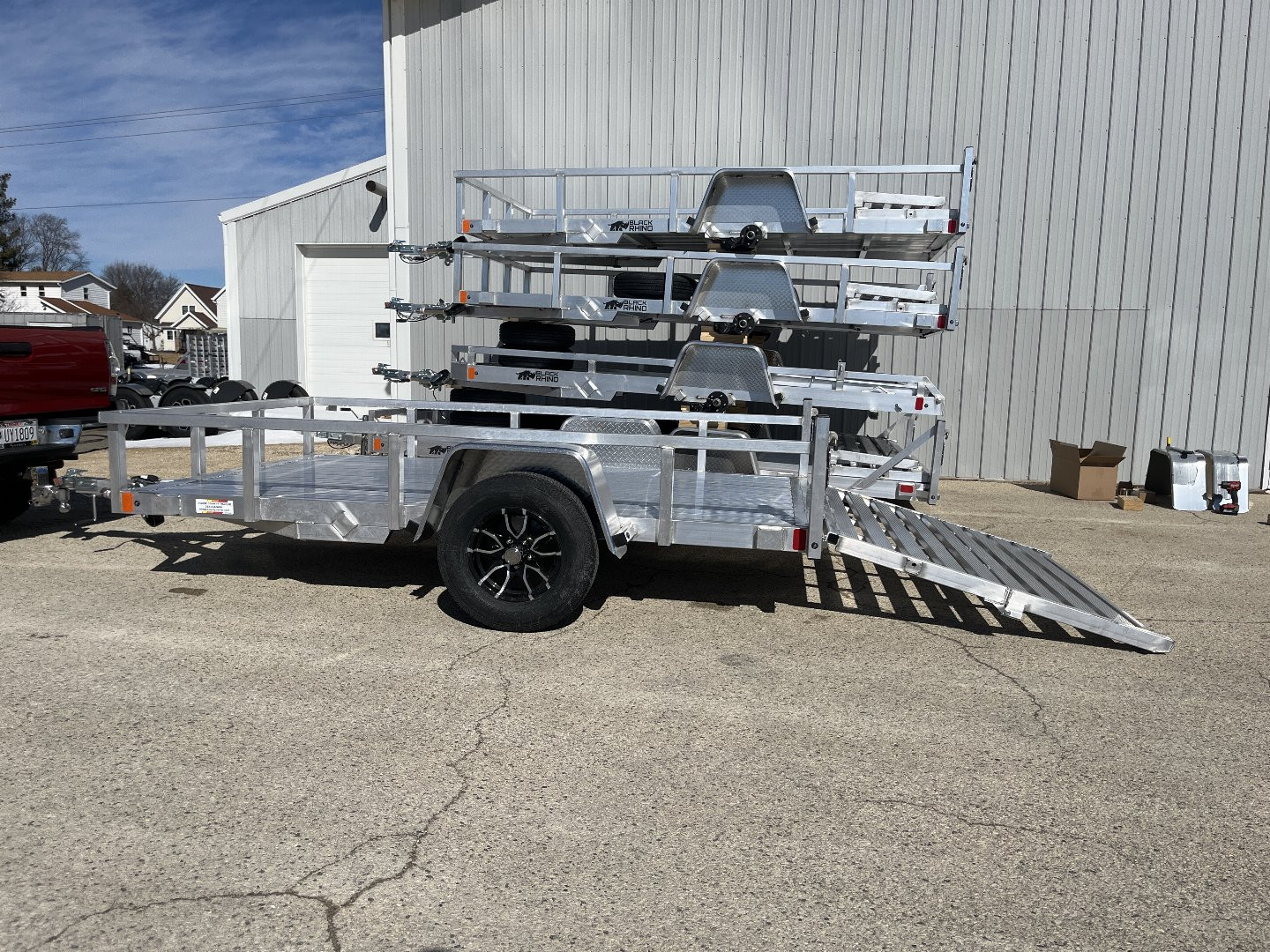 New 2025 Black Rhino LSS610A Aluminum Utility Trailer w/ Bi-Fold Gate