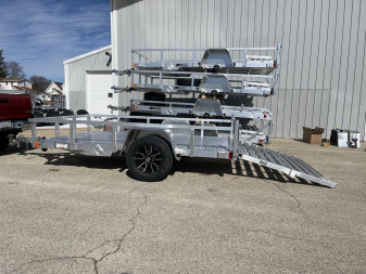 New 2025 Black Rhino LSS610A Aluminum Utility Trailer w/ Bi-Fold Gate