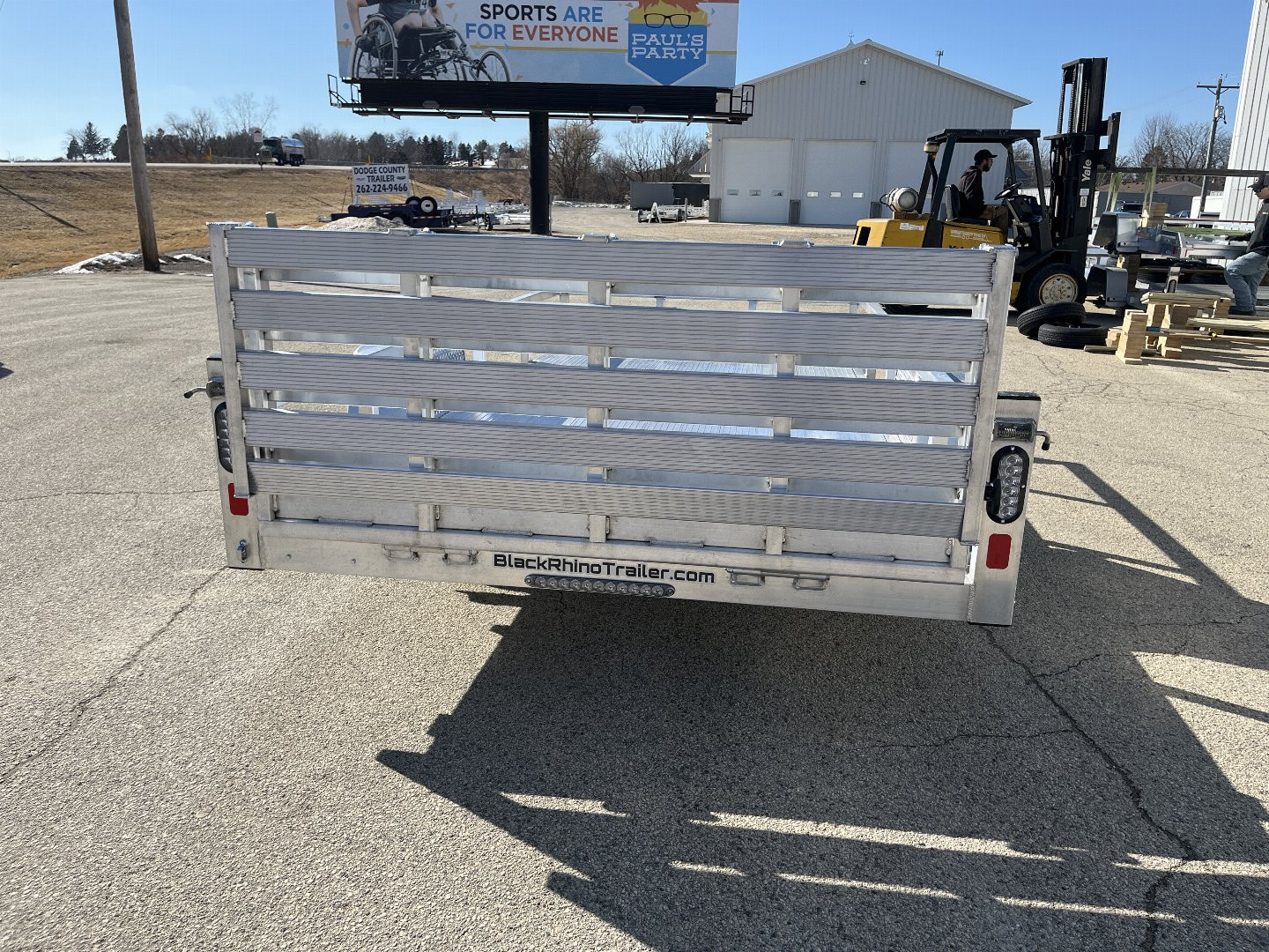 New 2025 Black Rhino LSS612A Aluminum Utility Trailer w/ Bi-Fold Gate