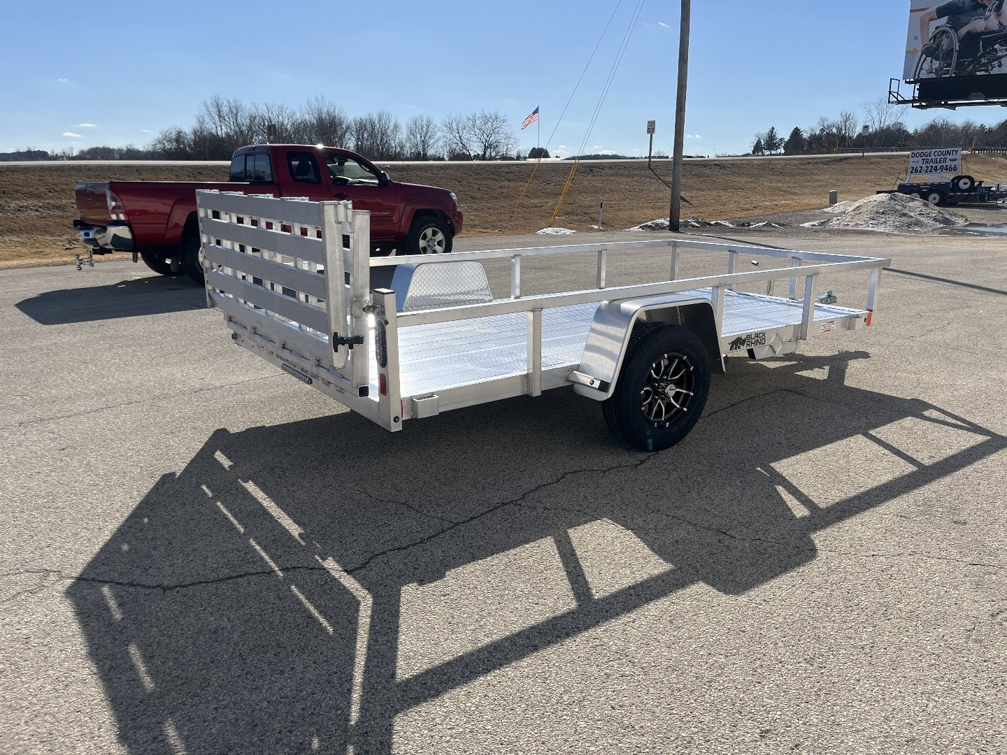 New 2025 Black Rhino LSS612A Aluminum Utility Trailer w/ Bi-Fold Gate