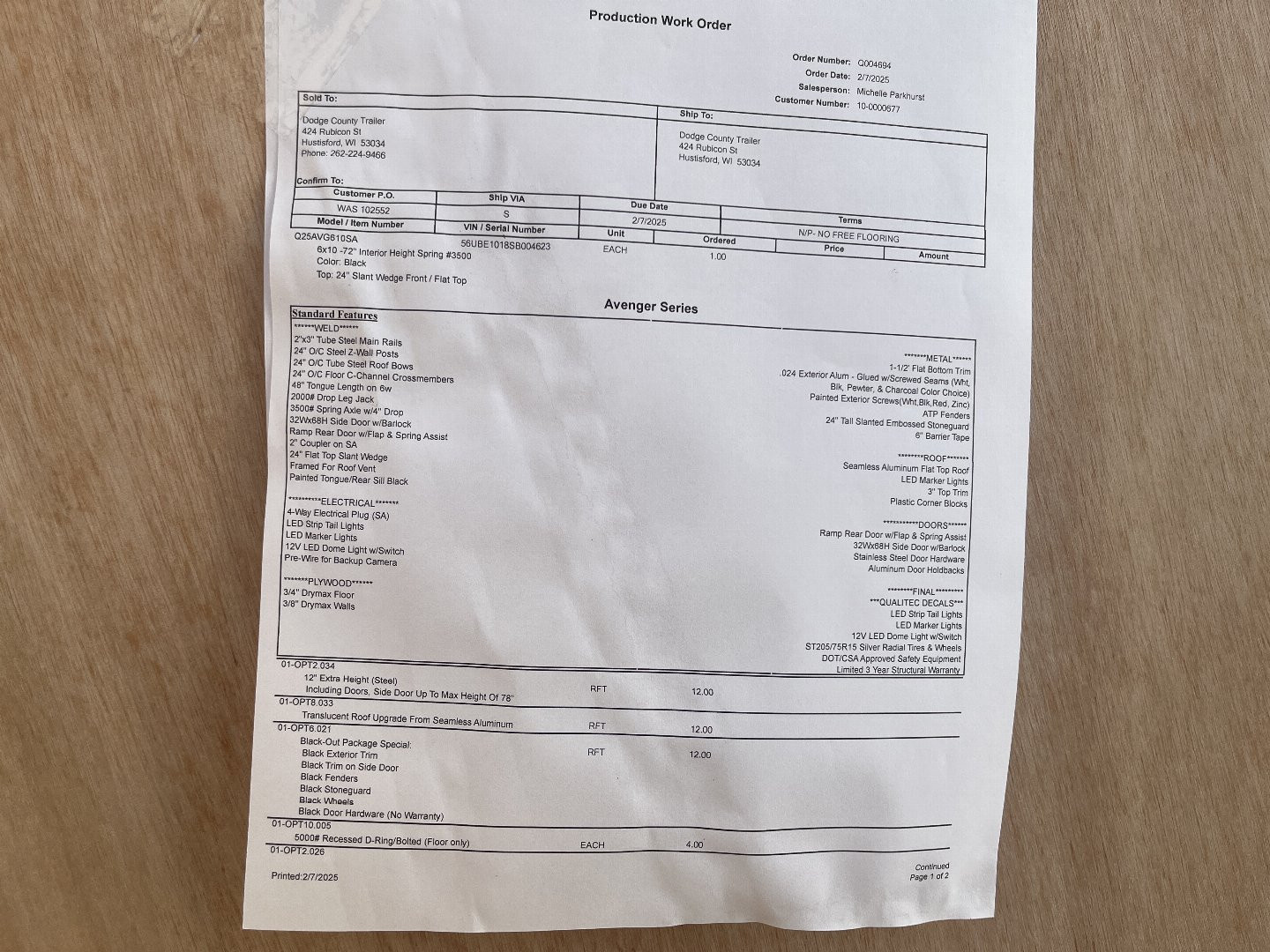 New 2025 Qualitec Steel 6'x10'+24" Avenger Cargo / Enclosed Trailer