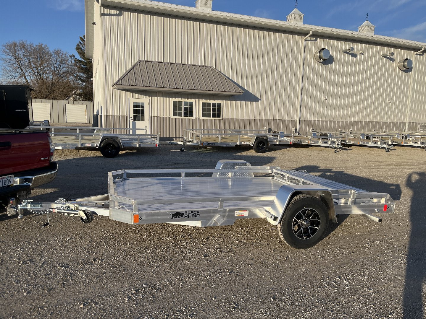 New 2025 Black Rhino Low Pro LPS7812A Aluminum ATV Trailer w/ Bi-Fold Gate