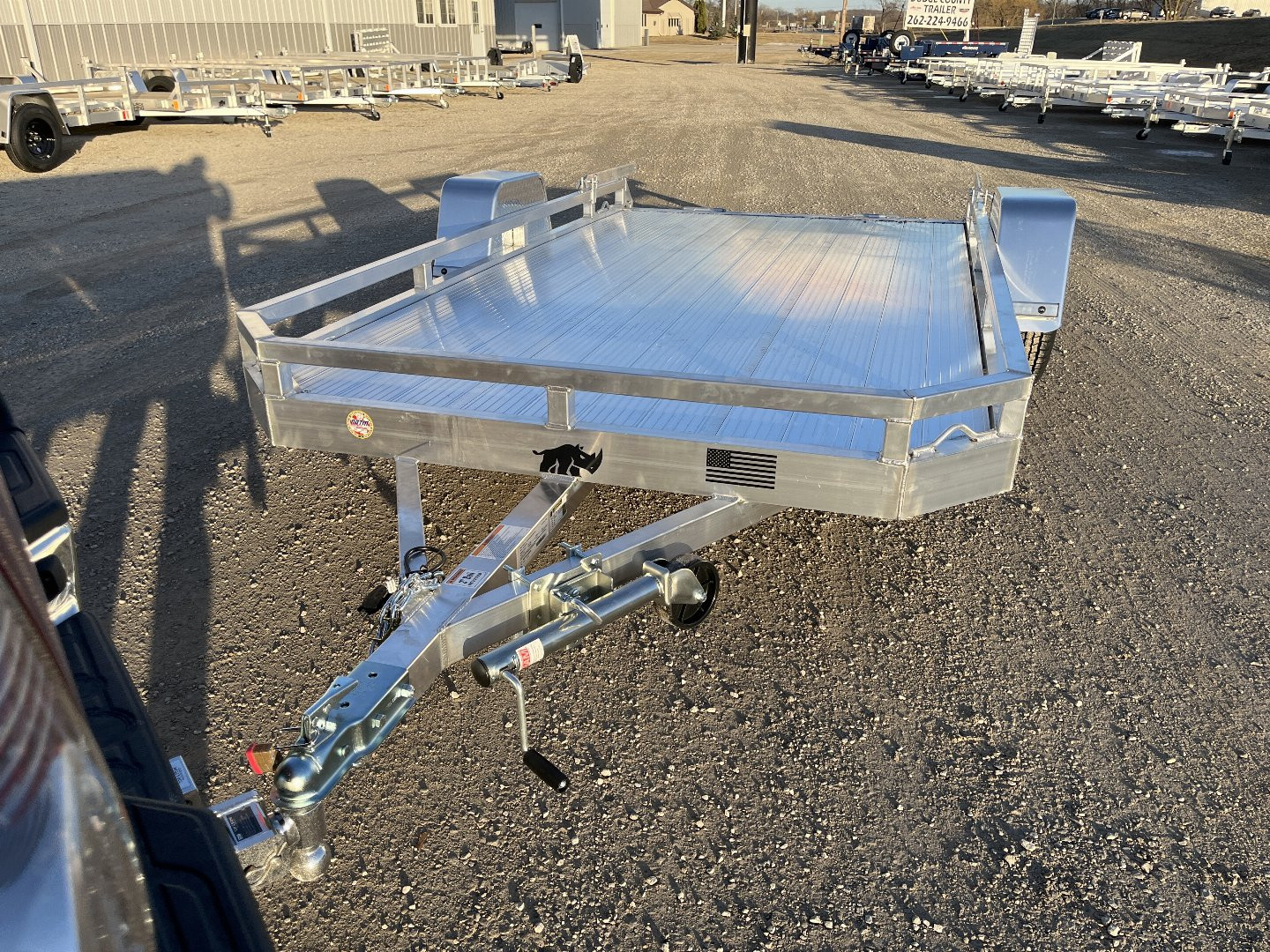 New 2025 Black Rhino Low Pro LPS7812A Aluminum ATV Trailer w/ Bi-Fold Gate