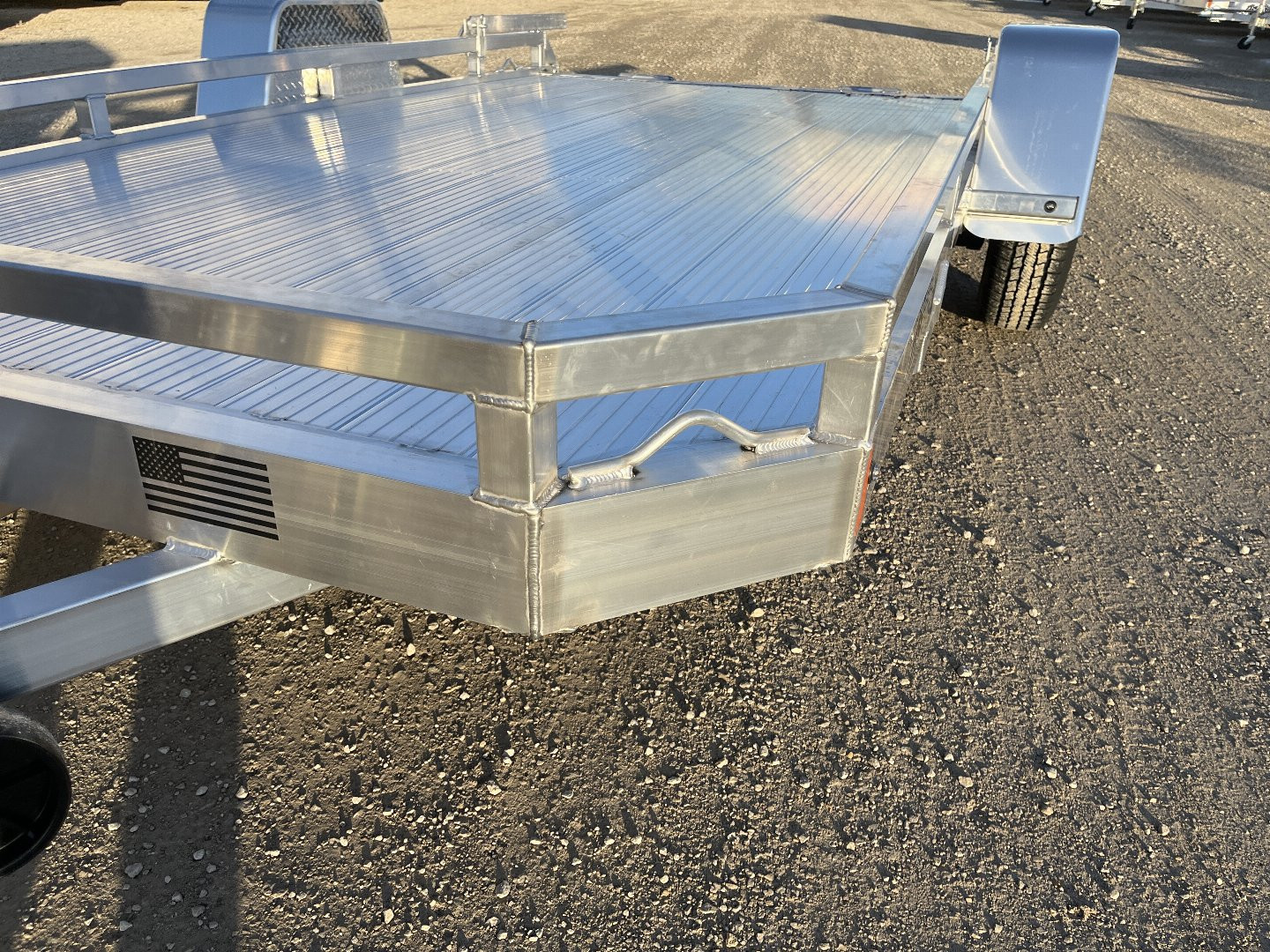 New 2025 Black Rhino Low Pro LPS7812A Aluminum ATV Trailer w/ Bi-Fold Gate