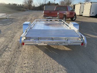 New 2025 Black Rhino Low Pro LPS7812A Aluminum ATV Trailer w/ Bi-Fold Gate