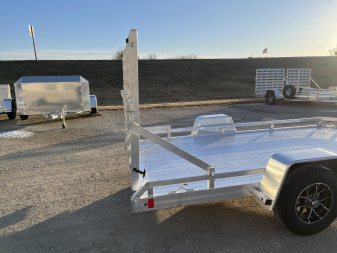 New 2025 Black Rhino Low Pro LPS7812A Aluminum ATV Trailer w/ Bi-Fold Gate