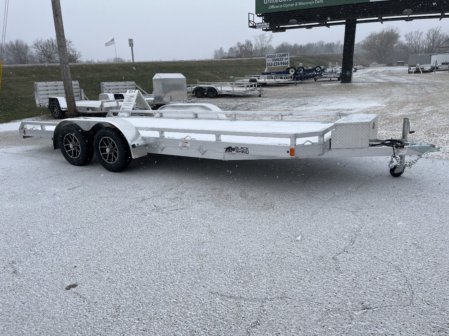 New 2025 Black Rhino LPT8118 Ramp Trailer w/ Toolbox