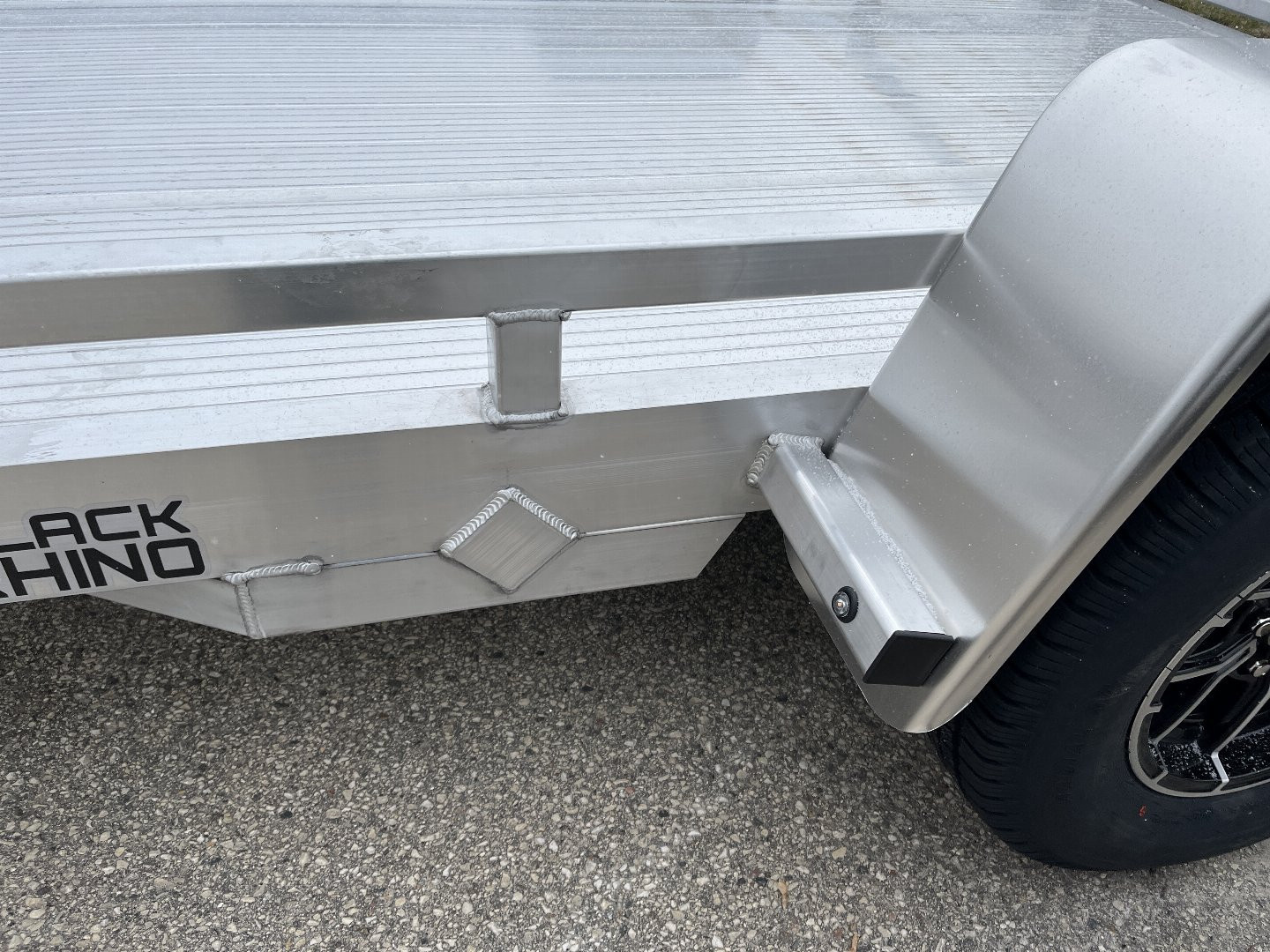 New 2025 Black Rhino Aluminum 74"x10' Low Profile LPS7810A (Demo) ATV Trailer