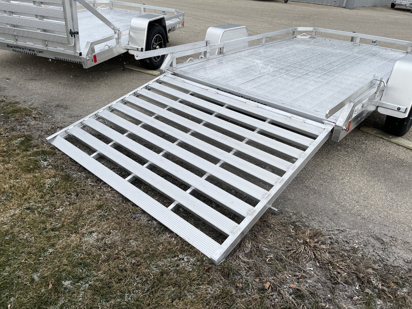 New 2025 Black Rhino Aluminum 74"x10' Low Profile LPS7810A (Demo) ATV Trailer