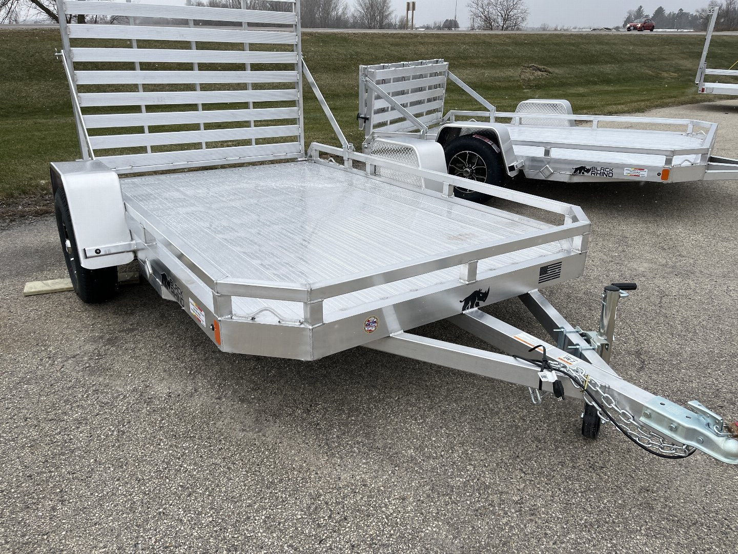 New 2025 Black Rhino Aluminum 74"x10' Low Profile LPS7810A (Demo) ATV Trailer