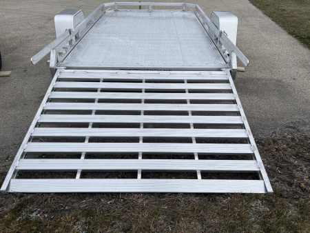 New 2025 Black Rhino Aluminum 74"x10' Low Profile LPS7810A (Demo) ATV Trailer