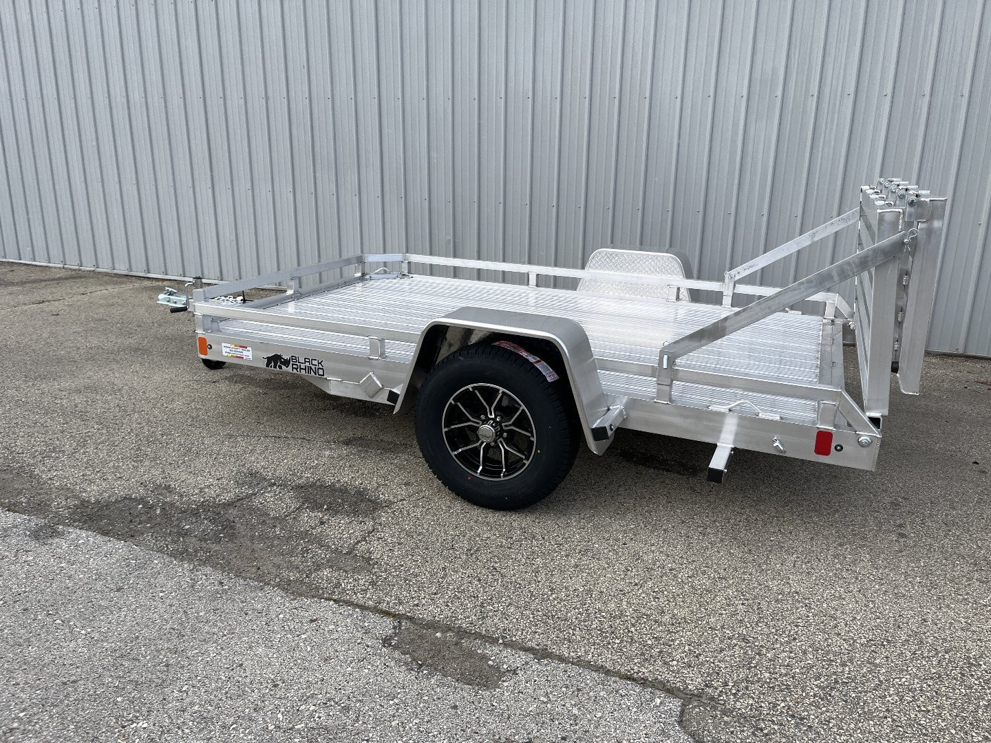 New 2025 Black Rhino Aluminum 74"x10' LPS7810A Low Profile w/ Bi-Fold Gate (ATV / UTV / Side by Side) ATV Trailer