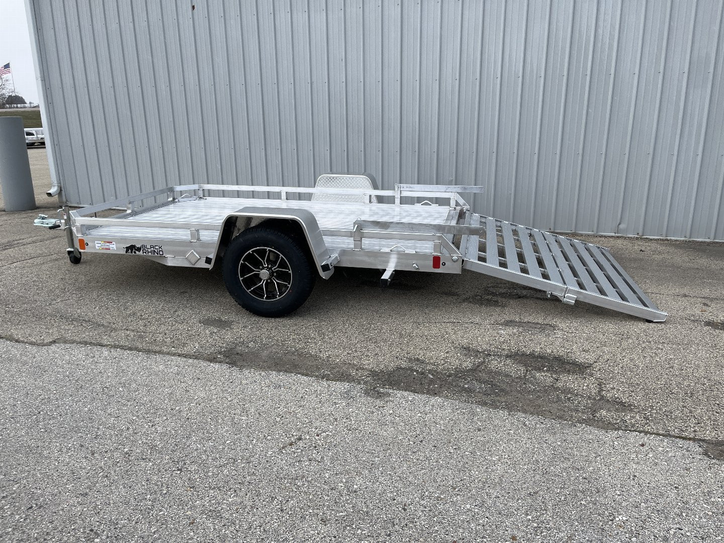 New 2025 Black Rhino Aluminum 74"x10' LPS7810A Low Profile w/ Bi-Fold Gate (ATV / UTV / Side by Side) ATV Trailer