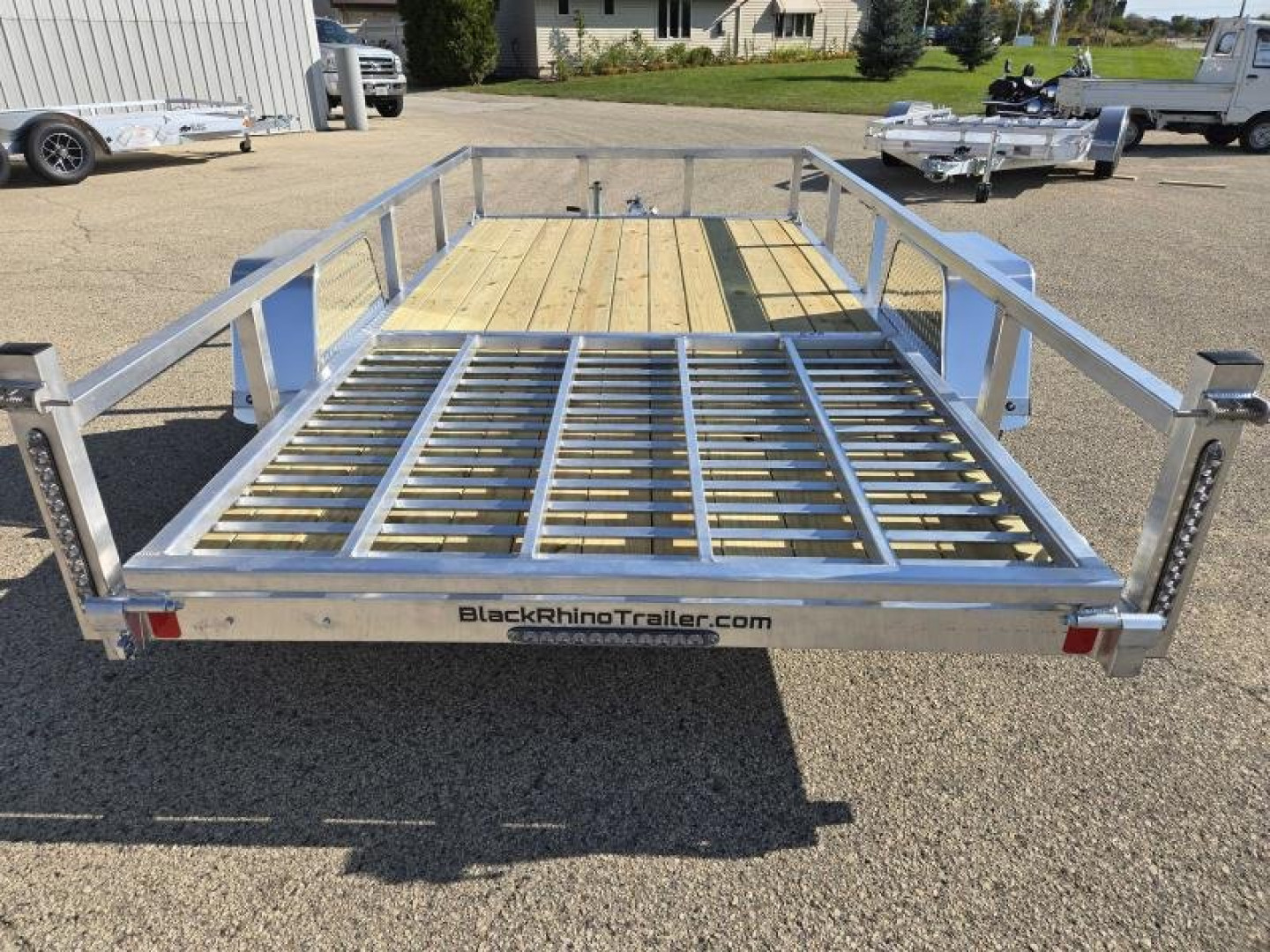New 2025 Black Rhino EXS 6 X 12 Aluminum Trailer w/ Wood Deck