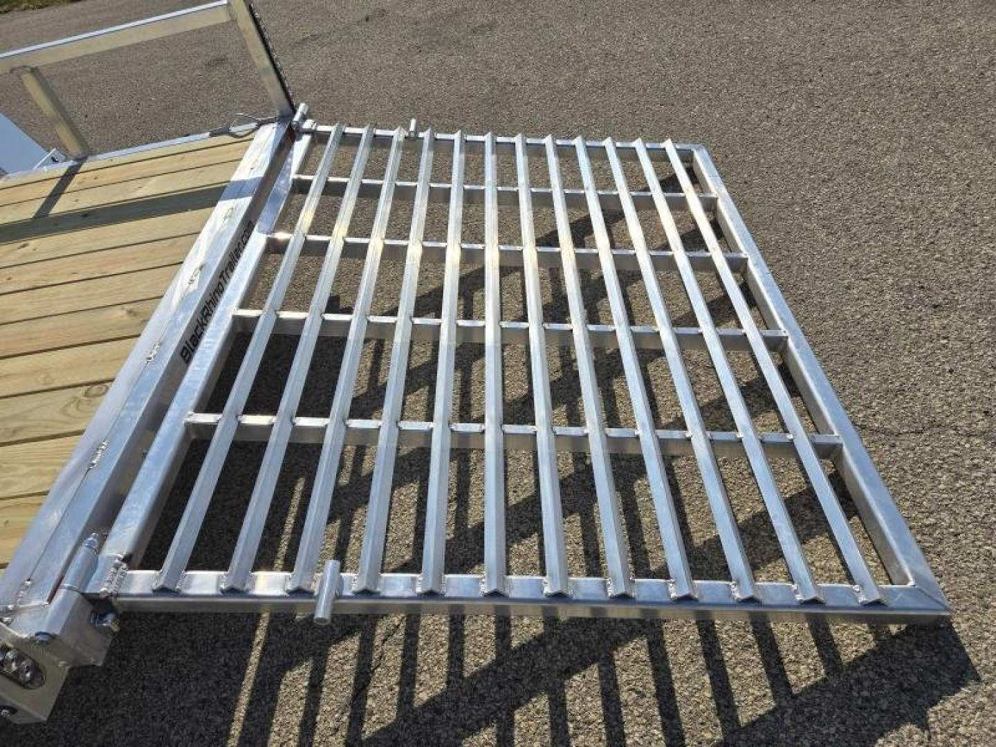 New 2025 Black Rhino EXS 6 X 12 Aluminum Trailer w/ Wood Deck