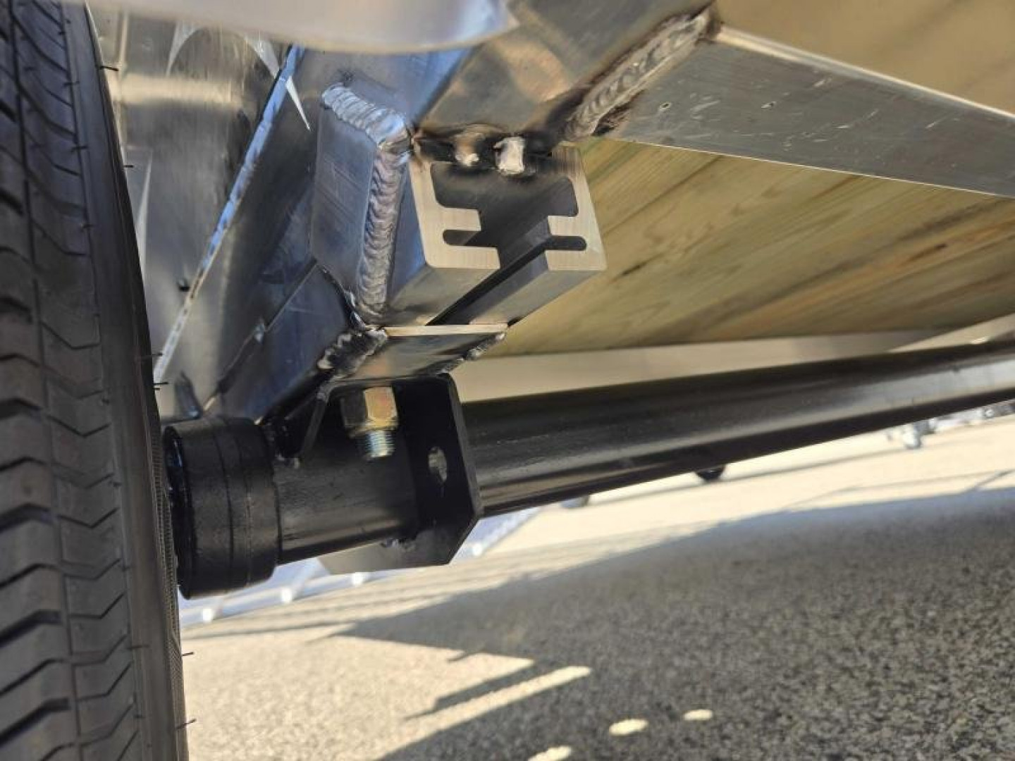 New 2025 Black Rhino EXS 6 X 12 Aluminum Trailer w/ Wood Deck