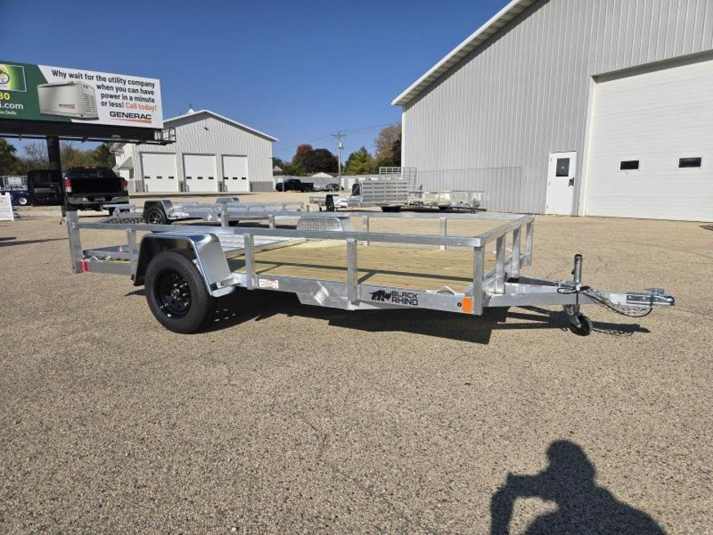 New 2025 Black Rhino EXS 6 X 12 Aluminum Trailer w/ Wood Deck