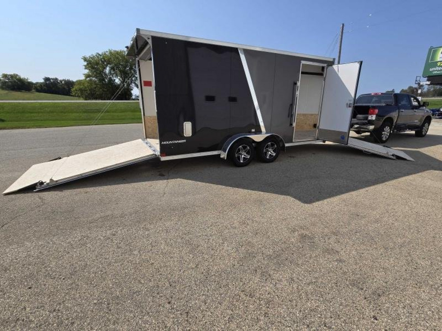 New 2025 Qualitec Aluminum 7'x21' (3-place) SXS and Snowmobile Trailer, by Stealth Cargo / Enclosed Trailer