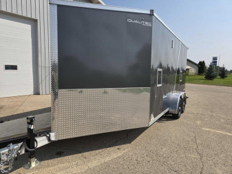 New 2025 Qualitec Aluminum 7'x21' (3-place) SXS and Snowmobile Trailer, by Stealth Cargo / Enclosed Trailer