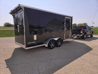 New 2025 Qualitec Aluminum 7'x21' (3-place) SXS and Snowmobile Trailer, by Stealth Cargo / Enclosed Trailer