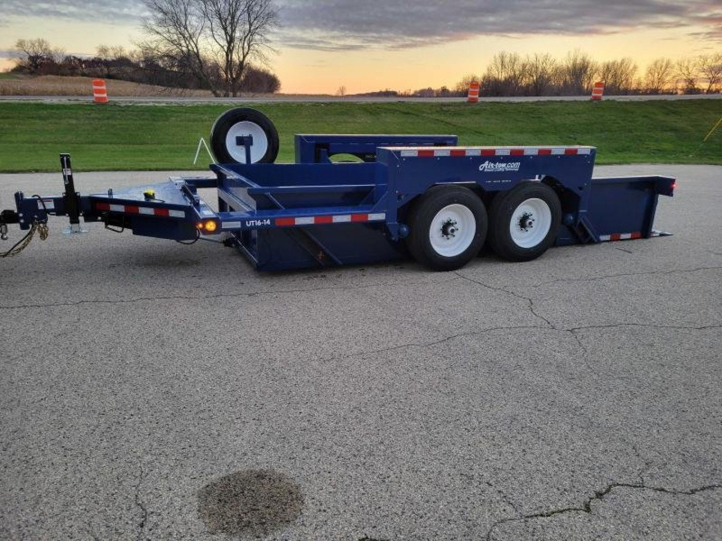 New 2024 Air Tow UT1614 16'X 75", Drop/Lowering 14000 LBS. Payload Capacity Equipment Trailer