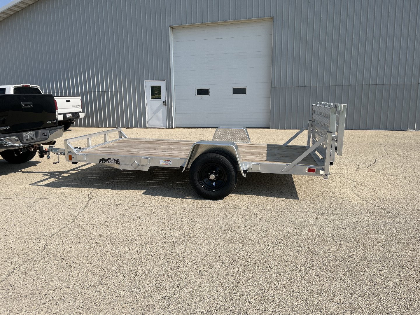New 2025 Black Rhino 6'x12' UTS612 No Side Rails w/ Bi-Fold Gate ATV Trailer