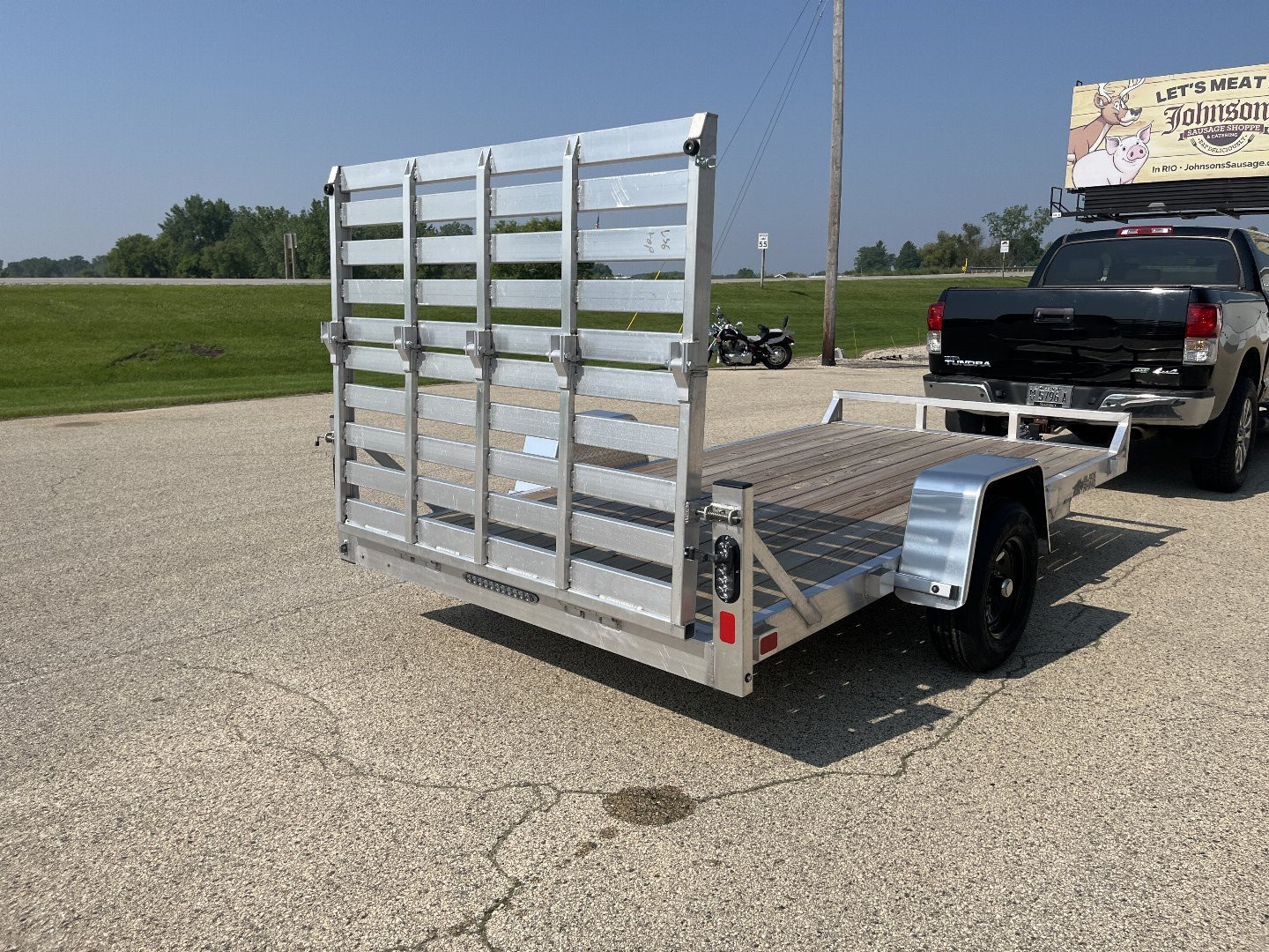 New 2025 Black Rhino 6'x12' UTS612 No Side Rails w/ Bi-Fold Gate ATV Trailer