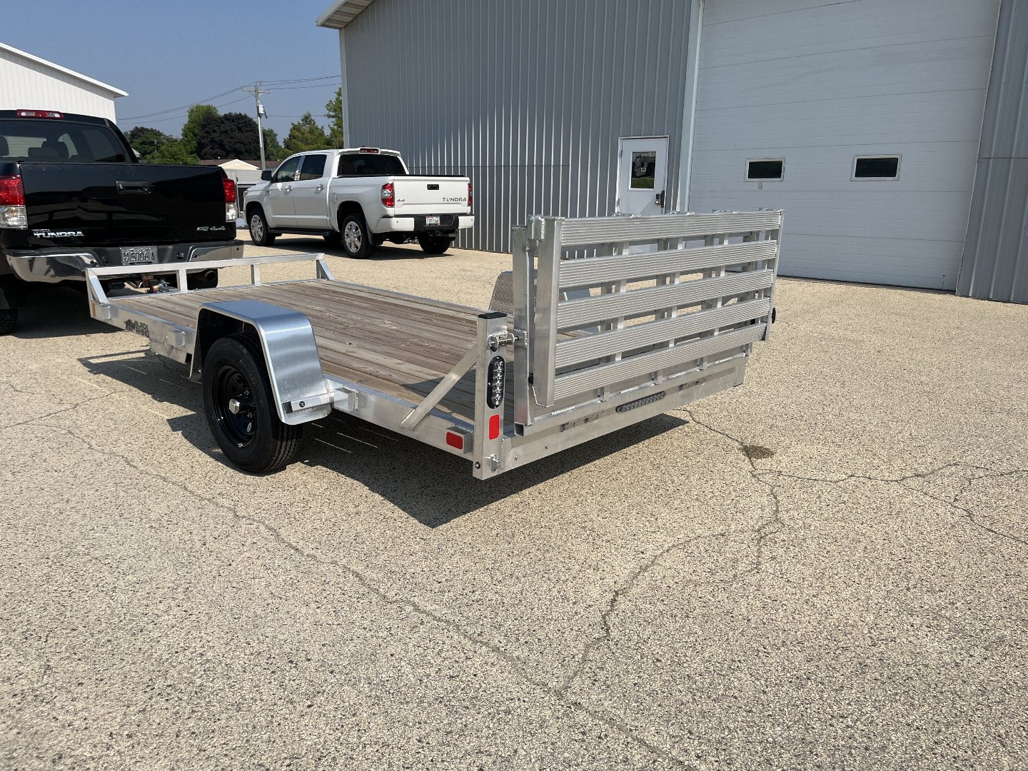 New 2025 Black Rhino 6'x12' UTS612 No Side Rails w/ Bi-Fold Gate ATV Trailer