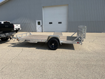 New 2025 Black Rhino 6'x12' UTS612 No Side Rails w/ Bi-Fold Gate ATV Trailer
