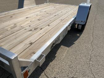 New 2025 Black Rhino 6'x12' UTS612 No Side Rails w/ Bi-Fold Gate ATV Trailer
