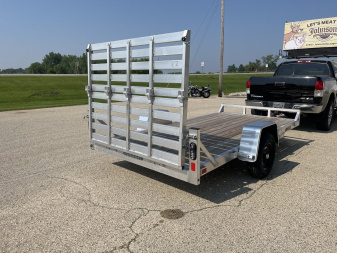 New 2025 Black Rhino 6'x12' UTS612 No Side Rails w/ Bi-Fold Gate ATV Trailer