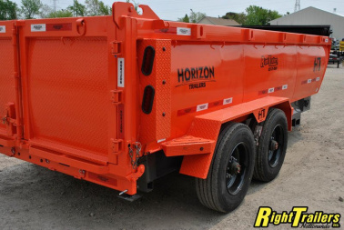 New 2023 Horizon HZ10 7x16x3 Dump Trailer HZ710BP-3