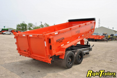 New 2023 Horizon HZ10 7x16x3 Dump Trailer HZ710BP-3