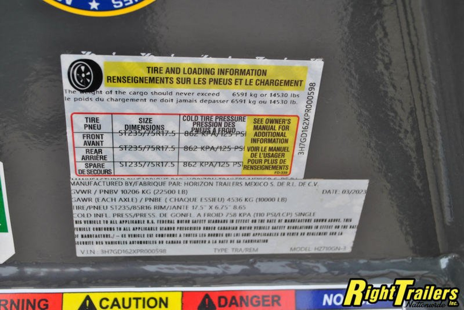 New 2023 Horizon HZ10 7x16x3 Dump Trailer HZ710GN-3