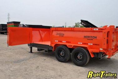 New 2023 Horizon HZ10 7x16x3 Dump Trailer HZ710GN-3