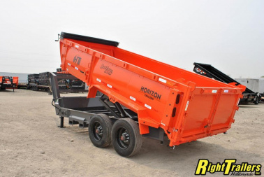 New 2023 Horizon HZ10 7x16x3 Dump Trailer HZ710GN-3