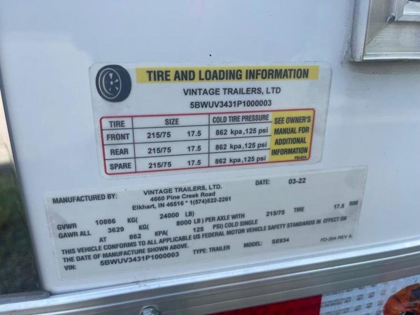 New 8.5x34 Vintage Stacker