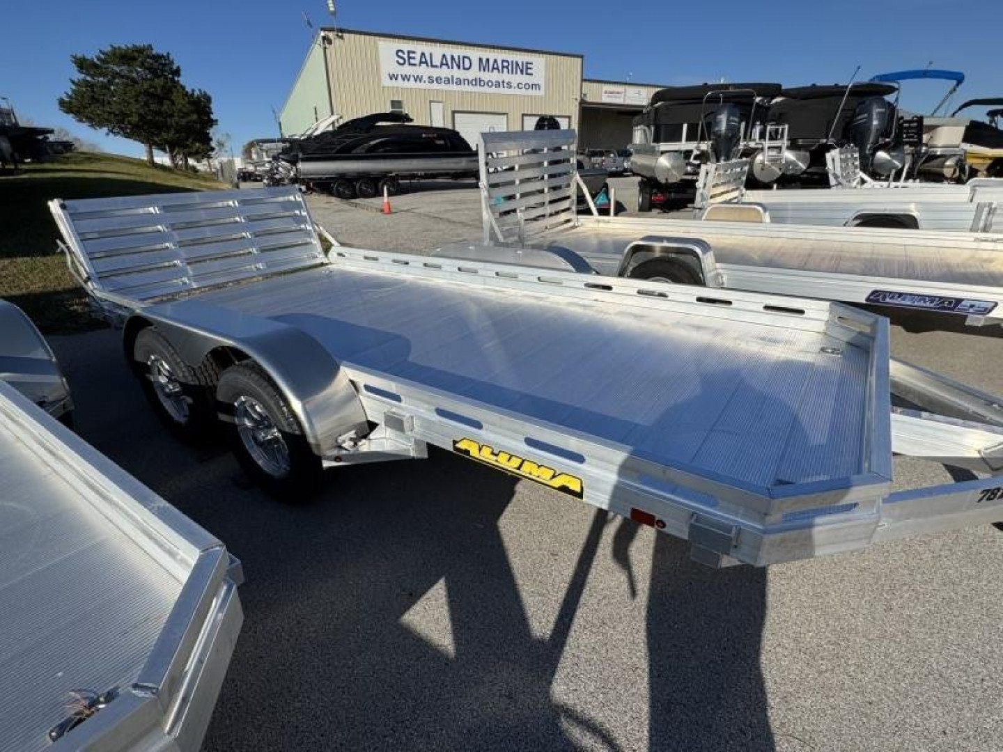 New 2025 Aluma 7814 TA-EL-BT Utility Trailer